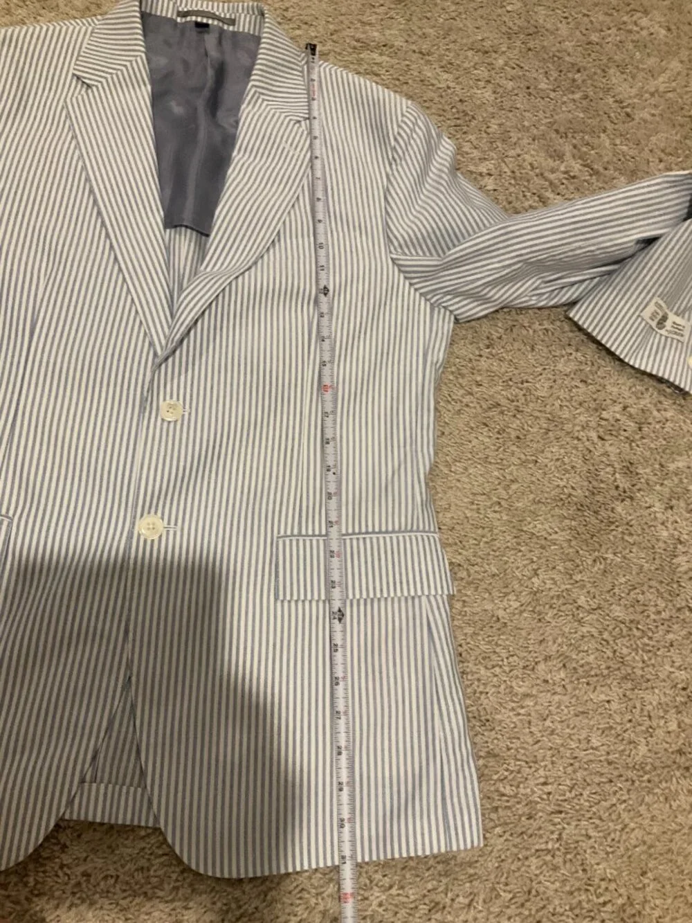 J.CREW crosby classic-fit suit jacket in portuguese cotton oxford. SIZE: 40/REGU